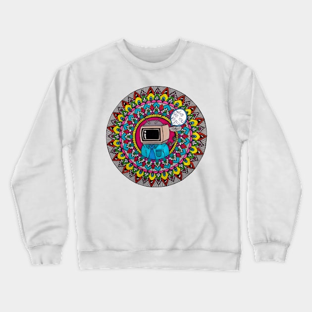 TV Head Mandala Crewneck Sweatshirt by Art by Rory 